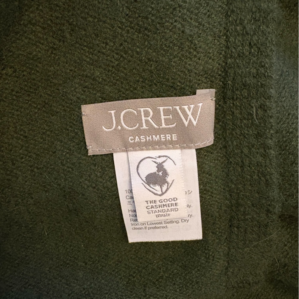 J. Crew Cashmere Blanket Scarf in Dark Green
